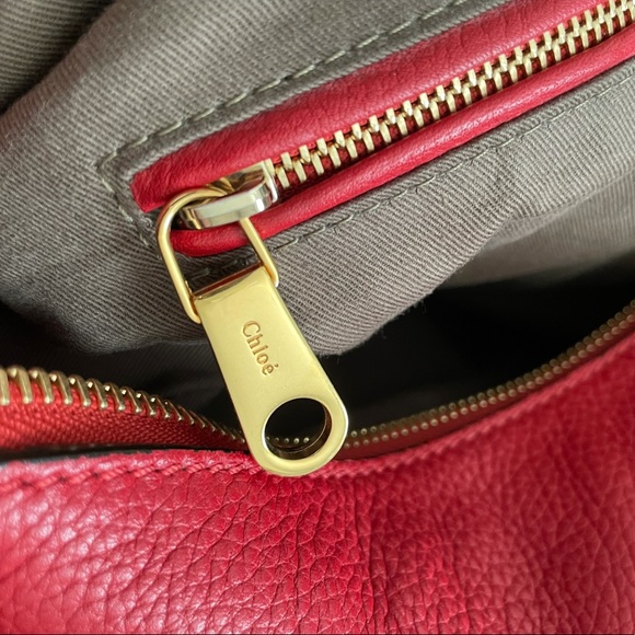 Chloe Large Marcie Hobo- Red - Picture 9 of 16
